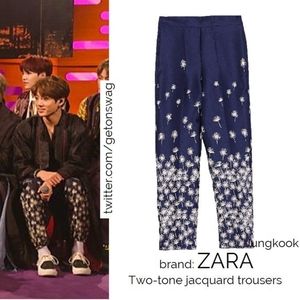 Zara pants (the sames BTS Jungkook wore in Idol MV)